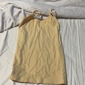 Malibu Sugar 7-10 stretch cami camisole butter yellow color Spaghetti Strap Tank